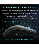 Thunderobot MG701 Wired Gaming Mouse, Ultimate Gaming-Grade Chip, 4200 Dpi Optical Sensor, High Rolling Rate, Ergonomic Design with Anti-Slip Side Gri