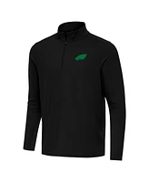 Antigua Men's Black Philadelphia Eagles St Patrick Day Intent Quarter-Zip Pullover Top