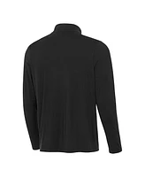 Antigua Men's Heather Gray Georgia Bulldogs Content Quarter-Zip Pullover Top