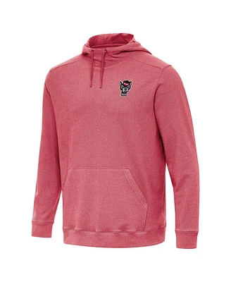 Antigua Men's Heather Red Nc State Wolfpack Cloud Pullover Hoodie