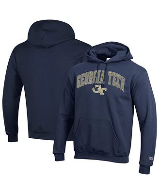 Champion Men's Navy Georgia Tech Yellow Jackets Arch Over Logo Pullover Hoodie