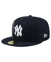 New Era Men's Navy York Yankees Yarn Stitch 59FIFTY Fitted Hat