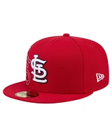 New Era Men's Red St. Louis Cardinals Yarn Stitch 59FIFTY Fitted Hat