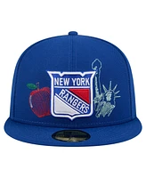 New Era Men's Blue York Rangers State Stitch 59FIFTY Fitted Hat