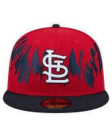 New Era Men's Red/Navy St. Louis Cardinals Retro Pattern 59FIFTY Fitted Hat