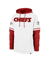 '47 Brand Men's White Kansas City Chiefs Trifecta Shortstop Pullover Hoodie