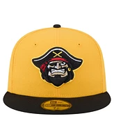 New Era Men's Yellow/Black Bradenton Marauders Authentic Collection 59FIFTY Fitted Hat