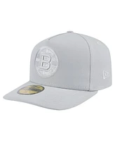 New Era Men's Gray Boston Bruins Color Pack A-Frame 59FIFTY Fitted Hat