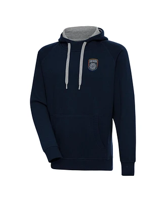 Antigua Men's Navy San Diego Fc Victory Raglan Pullover Hoodie