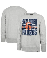 '47 Brand Men's Gray San Diego Padres Letters Headline Pullover Sweatshirt