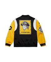 Mitchell & Ness Men's Black/Gold Pittsburgh Pirates Cooperstown Collection Team Origins Satin Full-Snap Jacket