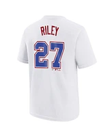 Nike Big Boy's and Girl's Austin Riley White Atlanta Braves Fuse City Connect Name Number T-Shirt