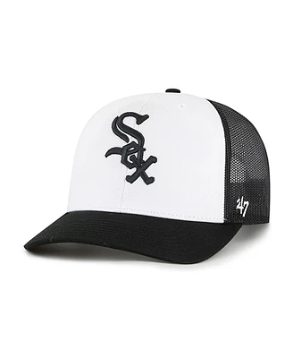 '47 Brand Men's White/Black Chicago White Sox Freshman Trucker Adjustable Hat
