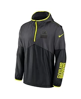 Nike Men's Anthracite Cleveland Browns Volt Hoodie Half-Zip Jacket