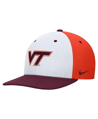 Nike Men's White/Orange Virginia Tech Hokies Pro Performance Snapback Hat