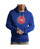 Antigua Men's Royal Detroit Pistons Team Logo Victory Pullover Hoodie