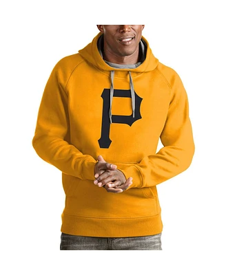 Antigua Men's Gold Pittsburgh Pirates Victory Pullover Team Logo Hoodie