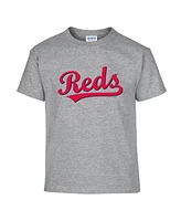 Soft as a Grape Big Boys and Girls Red/Gray Cincinnati Reds T-Shirt, Set of 2