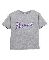 Soft as a Grape Toddler Navy/Gray Atlanta Braves Cooperstown Collection T-Shirt, Set of 2