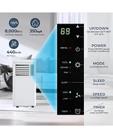 Cowsar 10,000 Btu Air Conditioner cool Up to 350 Sq.Ft, 4 Modes Portable Ac Unit with 24Hrs Timer/Led Display/Remote Control/Installation Kits, Ac Uni