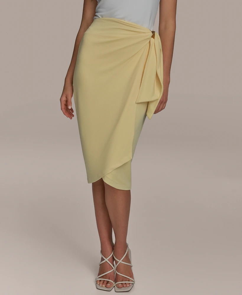 Donna Karan New York Women's Gathered Waist Midi Skirt