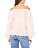 Vince Camuto Women's Off-The-Shoulder Blouson-Sleeve Top