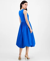 I.n.c. International Concepts Petite Bubble-Hem Midi Dress, Exclusively at Macy's