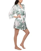 Linea Donatella Women's Athiya Satin Floral Wrap Robe