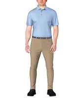 Pga Tour Men's Short Sleeve Micro Geo Print Polo Shirt