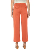 Liverpool Los Angeles Petite Cropped Wide-Leg Cargo Pants