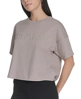 Calvin Klein Performance Women's Cotton Puff-Logo T-Shirt