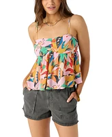O'Neill Juniors' Reeta Printed Crinkled Sleeveless Top