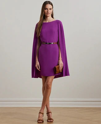 Lauren Ralph Women's Cape Georgette Cocktail Dress