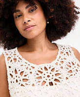 On 34th Trendy Plus Crochet Scallop-Hem Shift Dress, Exclusively at Macy's