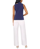 1.state Women's Mock Neck Cutout Sleeveless Top