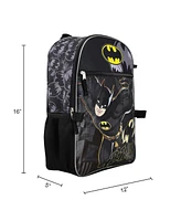 Dc Comic Book Batman Symbol 5-Piece Backpack Accessory Set for boys