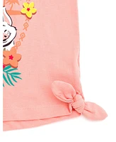 Moana Baby Girls Disney Lilo & Stitch Winnie the Pooh Disney Classics Princess Mermaid T-Shirt and Chambray Shorts Outfit Set