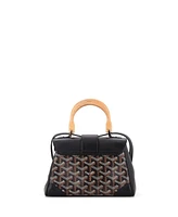 Pre-Owned Goyard Mini Saigon Top Handle Bag Coated Canvas with Leather