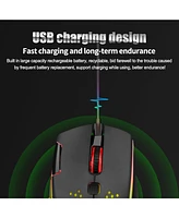 Wireless Gaming Mouse, C30 Silent Click Wireless Rechargeable Gaming Mouse, 3 Level Adjustable Dpi (black)