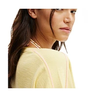 Cotton On Women's Rib Long Sleeve Beach Top