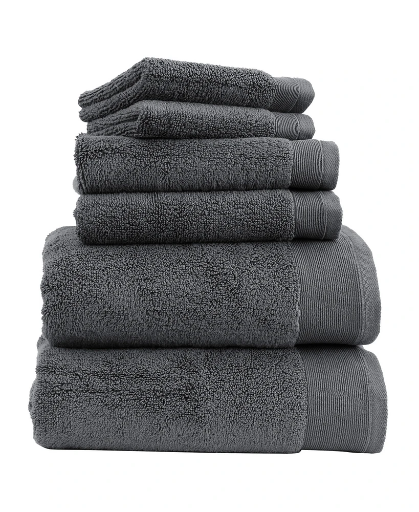 6-Piece Bath Towel Set, Soft 100% Cotton by California Design Den
