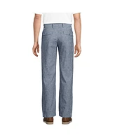 Lands' End Men's Linen Cotton Pleated Relaxed Pants