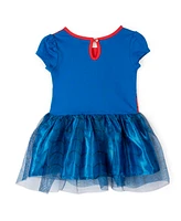 Avengers Baby Girls Marvel Captain America Spider-Man Dress Leggings and Headband 3 Piece Cosplay Set Newborn to