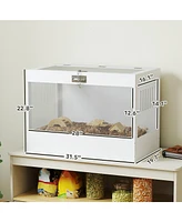 PawHut Hamster Cage with Openable Top, Hut, Small Animal Habitat,