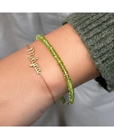 The Lovery Peridot Bead Bracelet 14K Gold