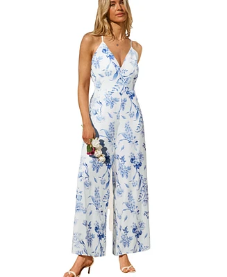 Cupshe Women's Icy Blooms Floral Jumpsuit