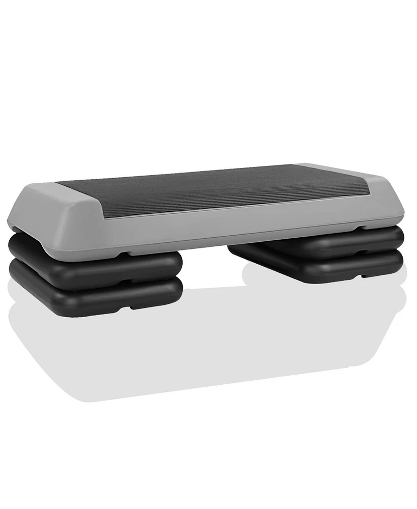Aerobic Step Platform with Adjustable Risers for Home Workout