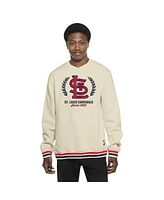 New Era Men's Cream St. Louis Cardinals Throwback Pullover Sweatshirt