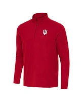 Antigua Men's Crimson Indiana Hoosiers Intent Quarter-Zip Top