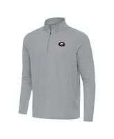 Antigua Men's Gray Georgia Bulldogs Intent Quarter-Zip Top